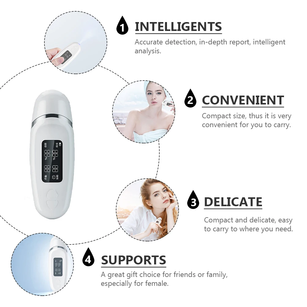 Penna per test dell'umidità del viso Fornitura per salone di bellezza Tester per olio professionale per la pelle Analizzatore ABS Idratazione