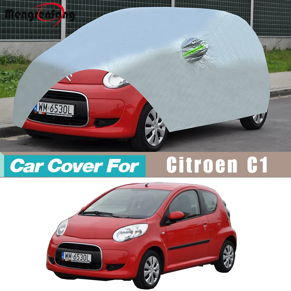 

Полный автомобильный чехол для Citroen C1, уличный, в помещении, с защитой от УФ-лучей, дождя, снега, льда, пылезащитный чехол