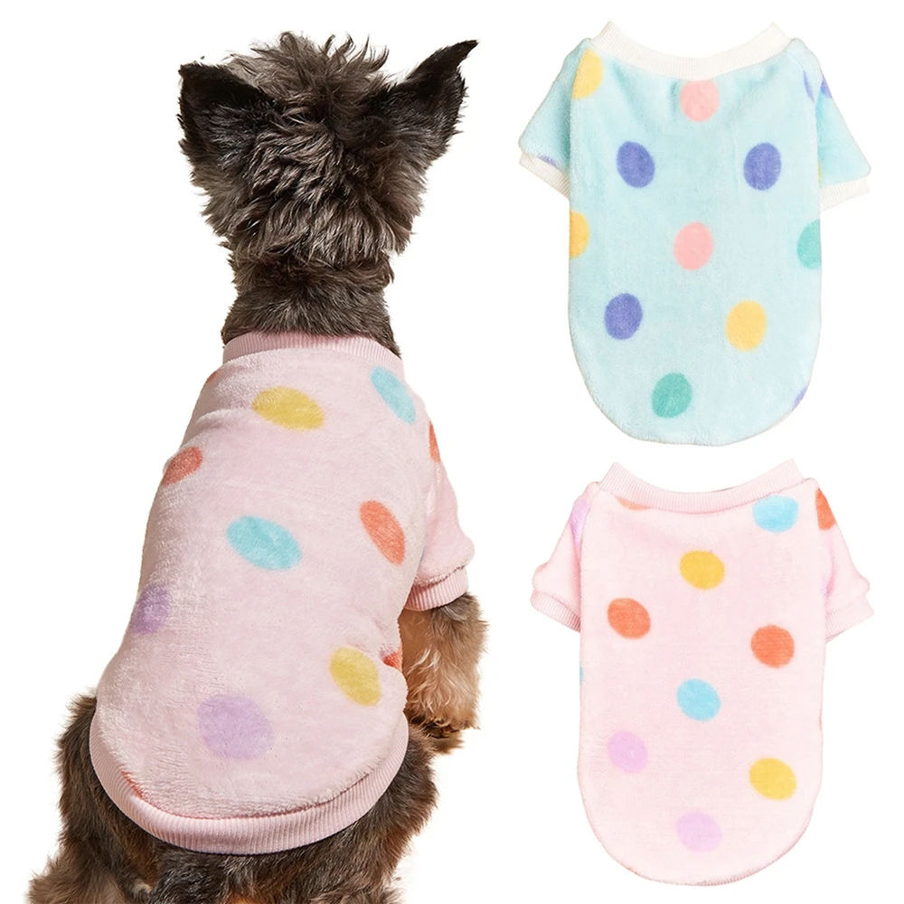 Ropa de lana cálida para perros pequeños y medianos, chaleco cálido para perros, abrigo, suéter para cachorros, ropa para gatos, Chihuahua, peluche, Yorkie