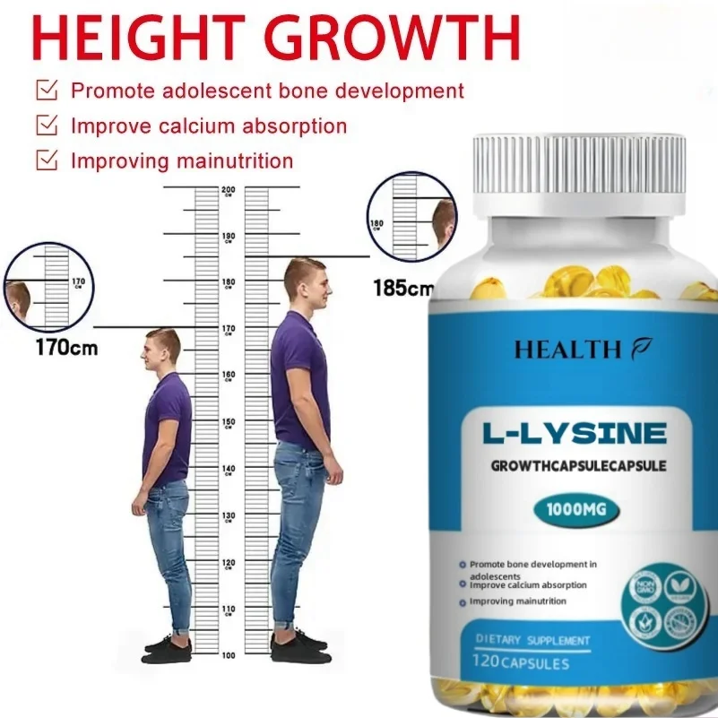 HEALTH Supplement, L-lysine (L-lysine hydrochloride) 1000mg, Dual Strength, Amino Acid | Non genetically modified