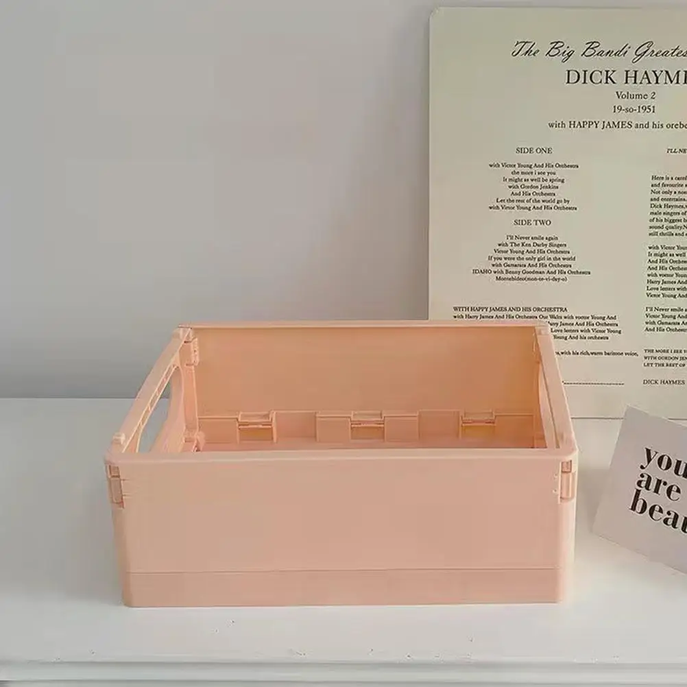 Foldable Storage Baskets Desk Stationery Material Smooth Edge Book Container Easy Clean Multi function Household ganizer