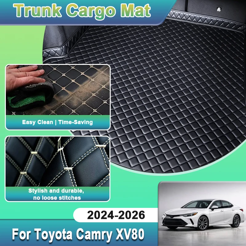 トヨタ-カムリ-xv80-アクセサリー-2024-2025-2026-車用カーゴライナー-リアトランクマット-防汚収納パッド-ブートラグ-カーペットライナー