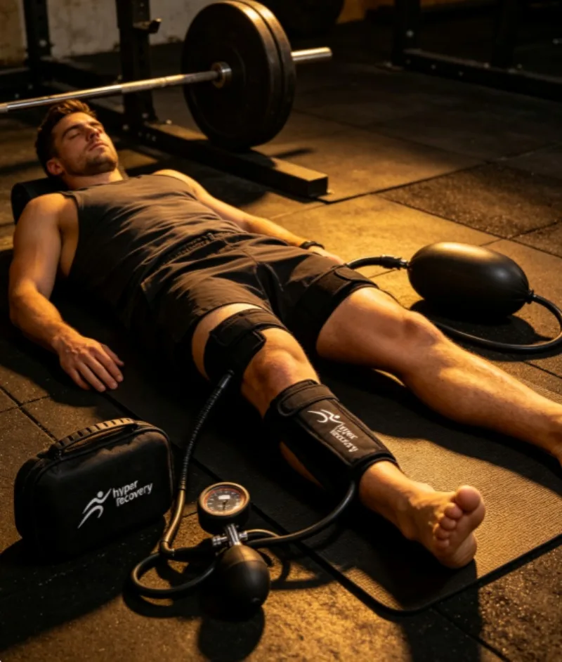 Blood flow restriction training BFR occlusion cuff with hand pump portable fitness for muscle building tools