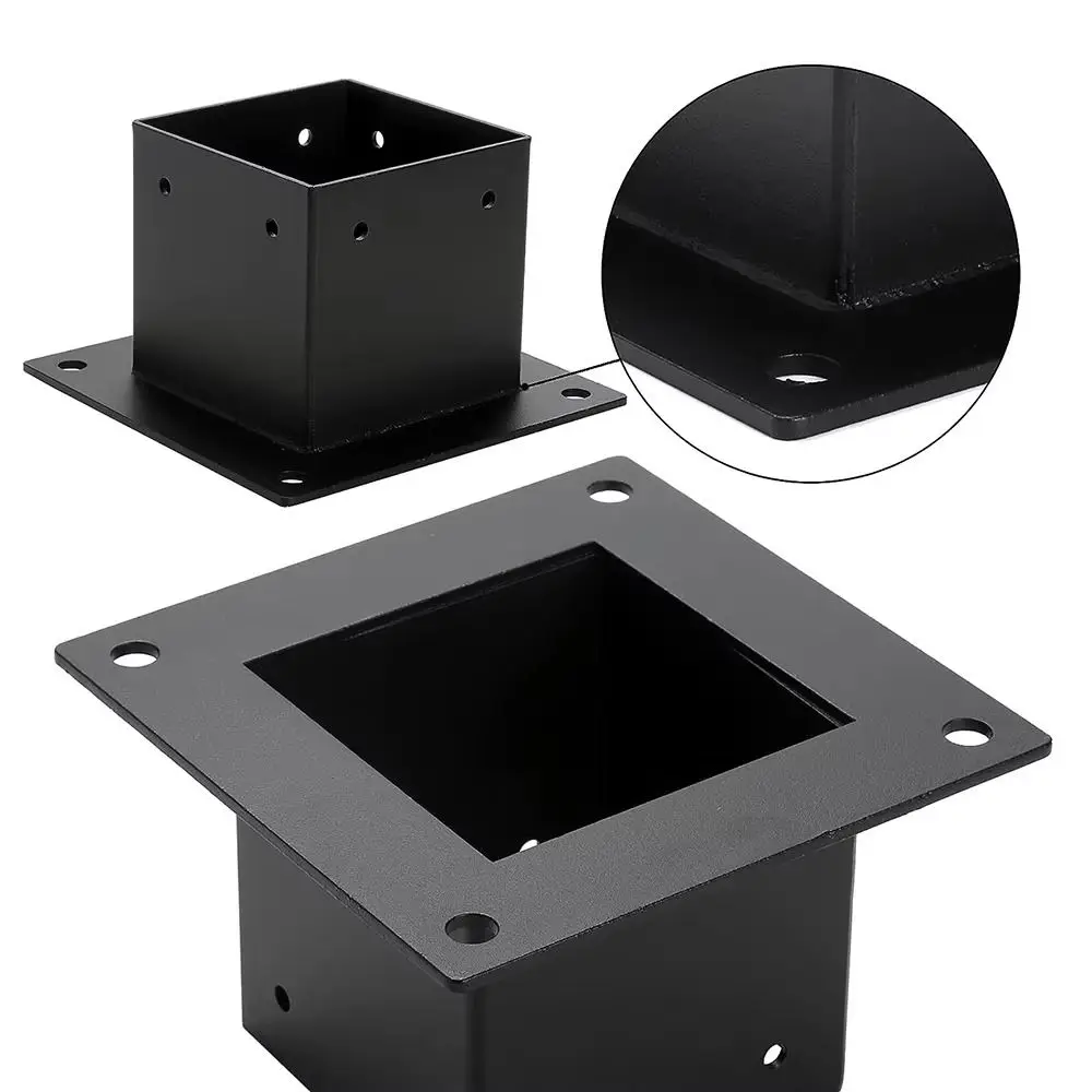 

Структурная опора Нержавеющие металлические кронштейны Сверхмощная долговечность Установка перил на палубе Черный деревянный столб Базовые перила на палубе