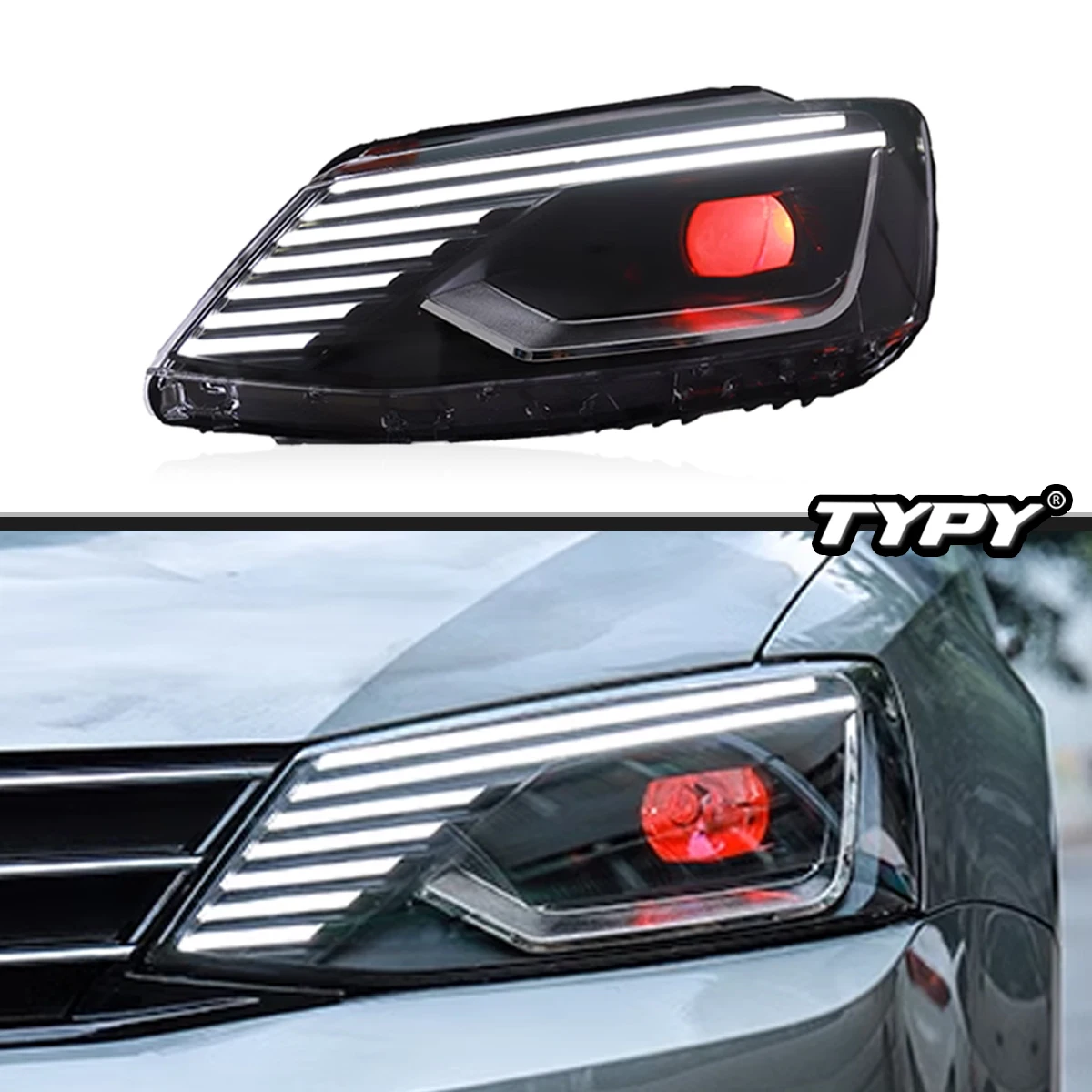 

TYPY Car Headlights For Volkswagen Jetta 2011-2018 LED Car Lamps Daytime Running Lights Dynamic Turn Signals Car Accessories
