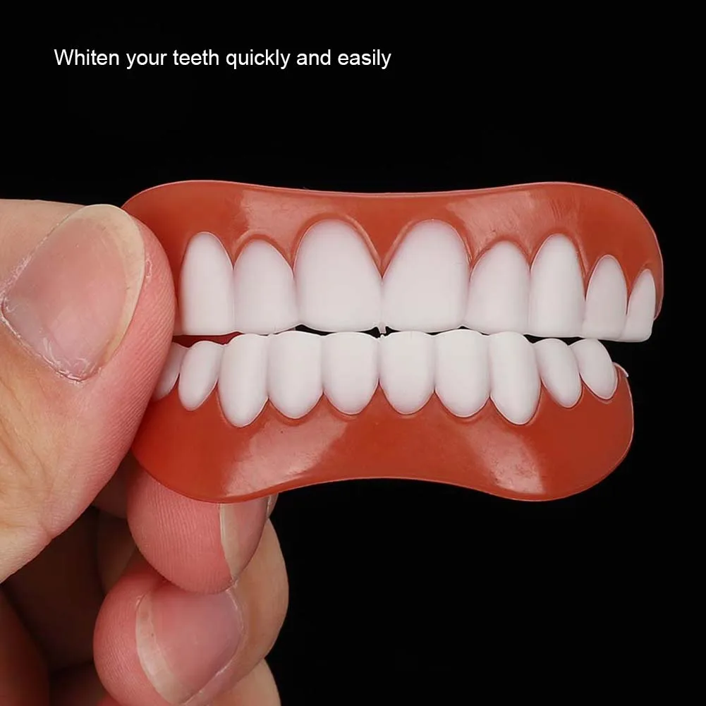 Silicone Smile denti bretelle finte riparazione dei denti strumenti sbiancanti impiallacciature dentali protesi rimovibile cura della bellezza orale accessorio dentale