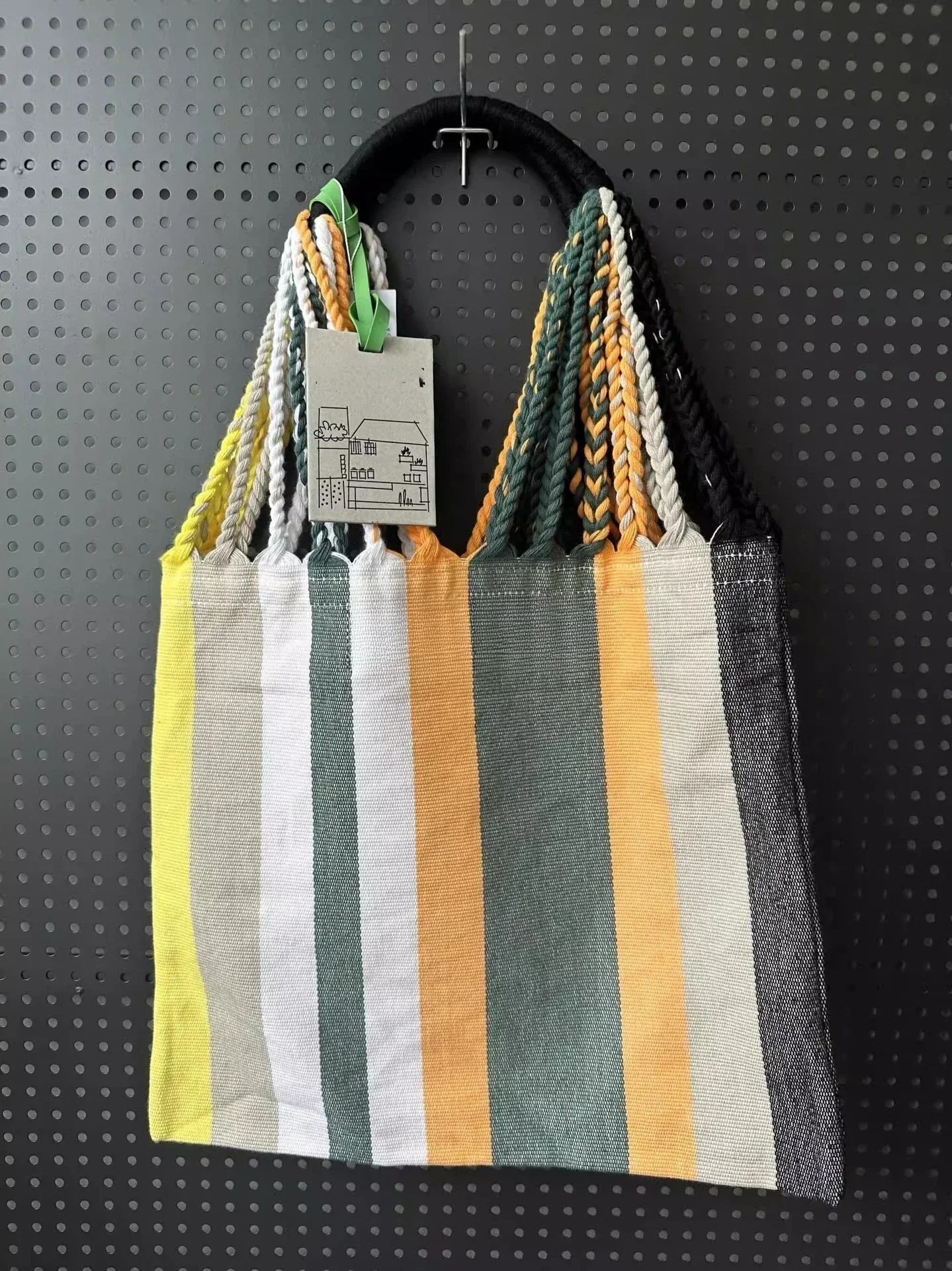 Bolso Tote Tejido con Bloques de Color Estilo Marni 2026, Bolso Grande de Mano y Hombro Casual