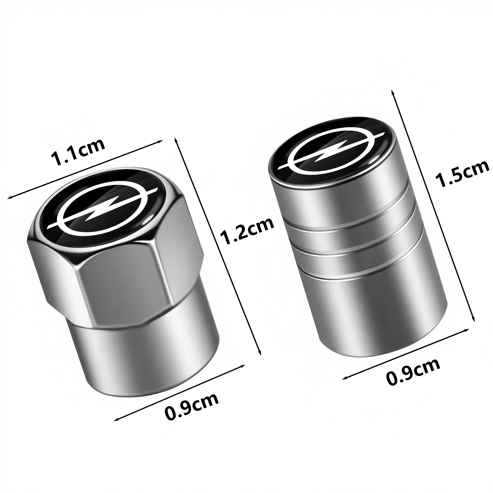 4PCS New Metal Car Wheel Tire Valve Air Stem Cap For Opel Corsa Astra Insignia Vectra Zafira Meriva Mokka Grandland Vivaro