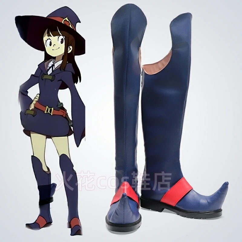 Little Witch Academia Atsuko Akko Kagari Cosplay Shoes Boots Halloween party Handmade Boots