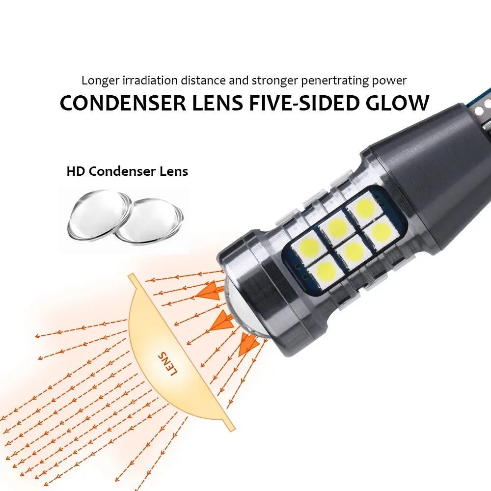 2pcs Super Bright W16W T15 921 LED Bulbs Canbus Car Light High Power 3030SMD No Error for Tail Signal Lamp Backup Reserve Lights