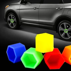 20pcs Luminous Auto Hub Screw Cover Anti-Rust Car Wheel Nut Caps Protection Covers Caps Car Tyre Nut Bolt Exterior Decoration