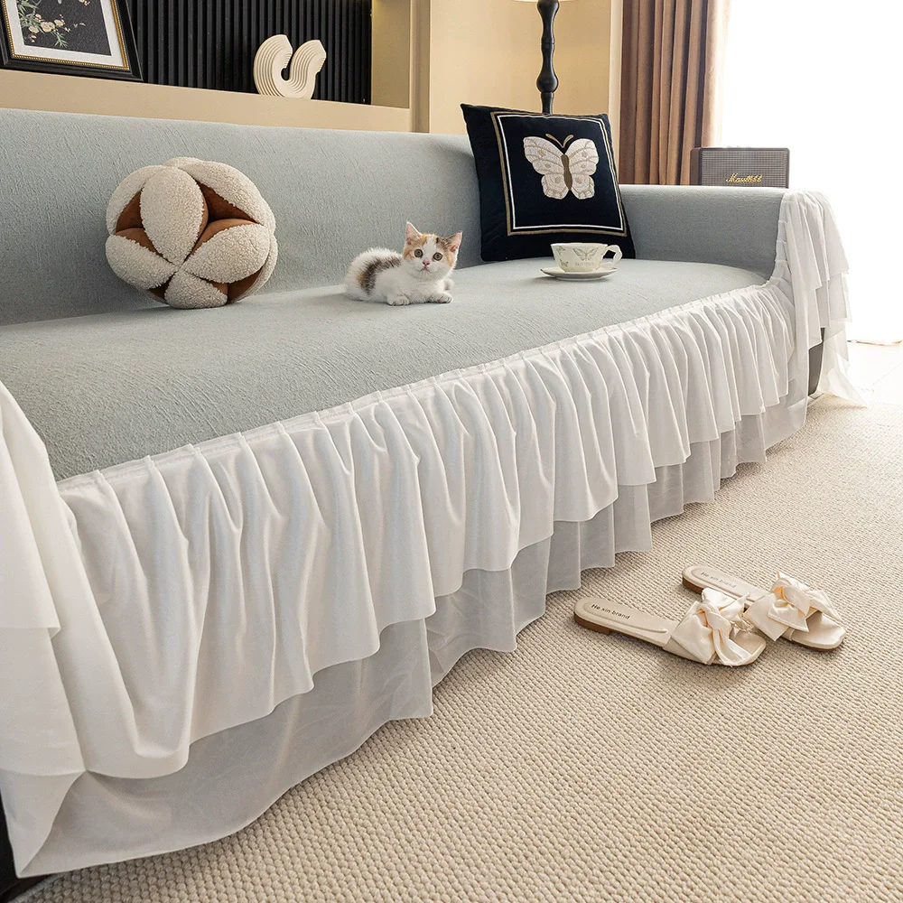 Sofa Cover Protector Anti-Cat Scratch Couch Seat Cushion Skirt Drape Sofa Blanket Cover