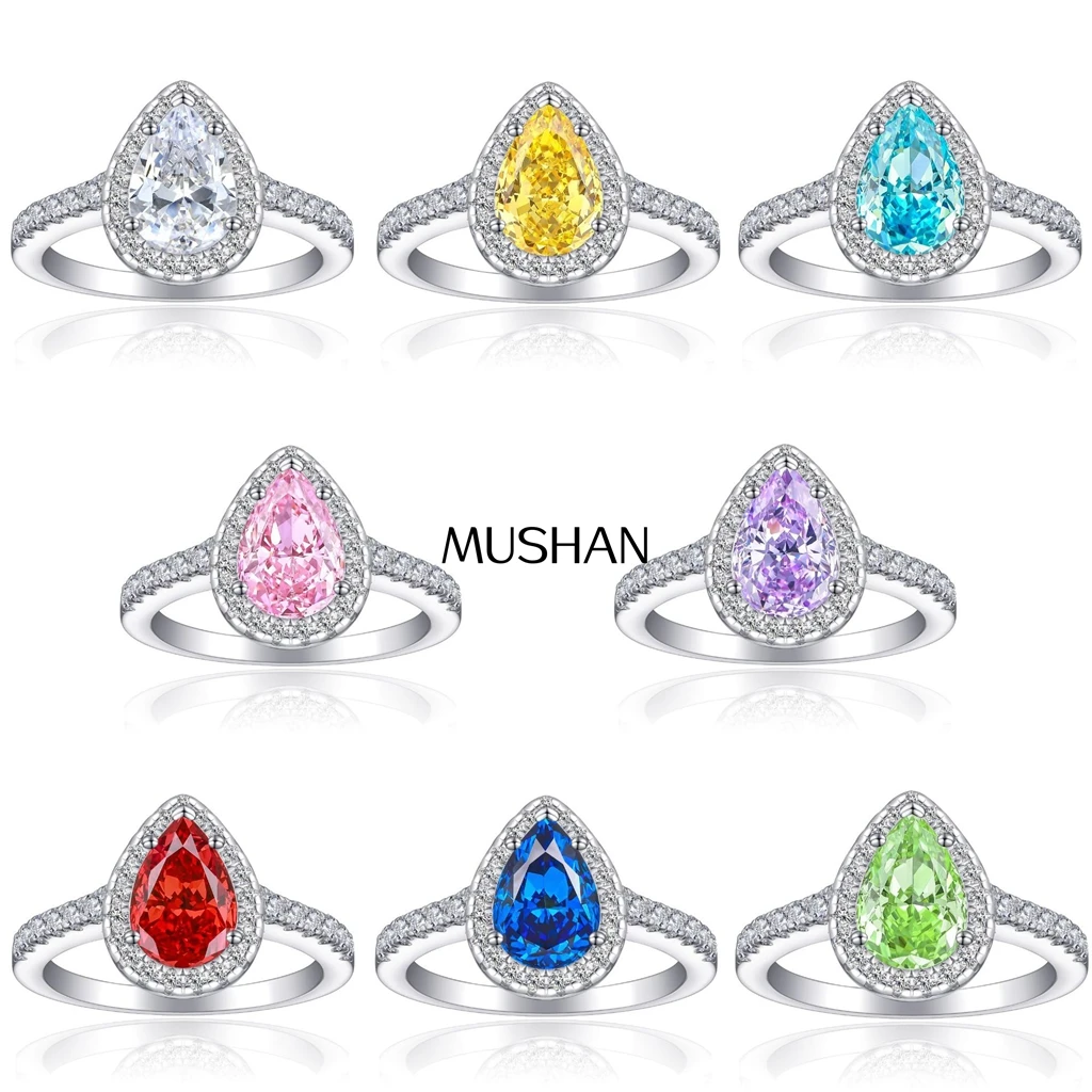 

Ювелирные изделия MuShan: Кольцо из стерлингового серебра 925 пробы с высокоуглеродистым бриллиантом, обручальное, свадебное, подарок на день рождения, женские кольца, изысканные ювелирные изделия