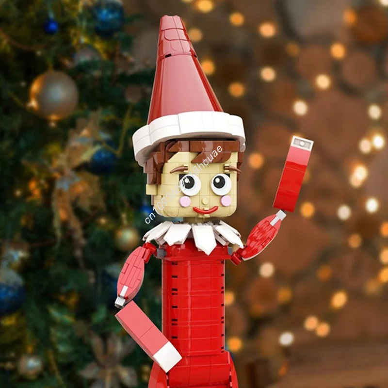 474 قطعة MOC قزم الرف الموسمية عيد الميلاد نموذج اللبنات البناء تجميع DIY بها بنفسك فكرة هدية الكريسماس اللعب عيد ميلاد #2