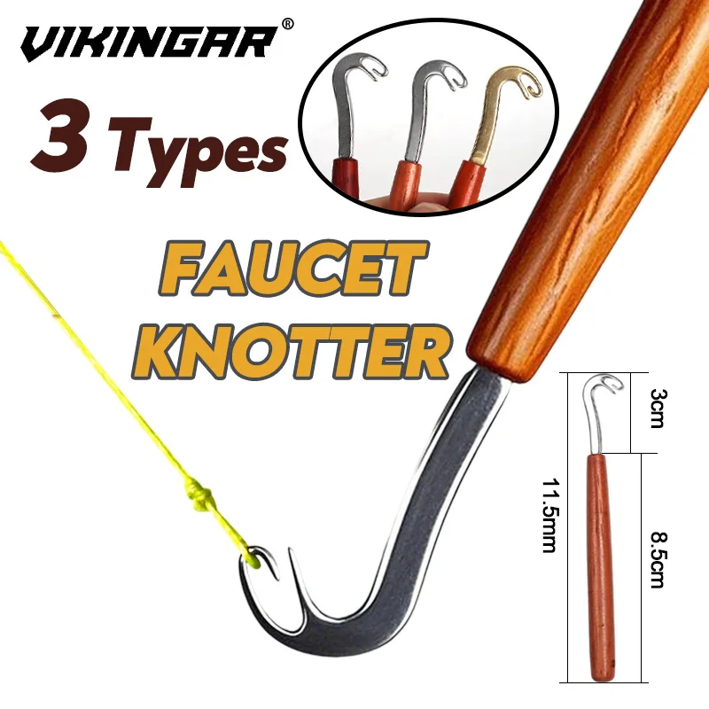VIKINGAR Tragbarer Knoter aus Edelstahl, Angelschnur-Haken, Binder, Vorfach, Knoten, Binden, Dragonhead-Haken, Schnurbinder, Angelwerkzeug – Detail 7