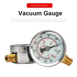 1/8 Inch Threaded Interface Vacuum Gauge Vacuum Manometer Pressure Meter for Air Pump Oil Water Separator Filter Pneumatic Tools