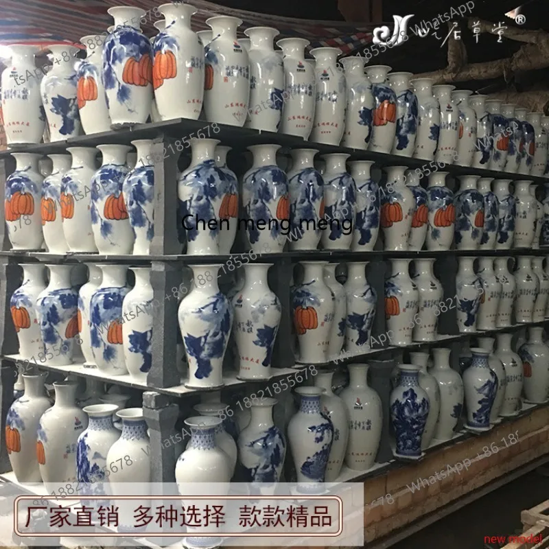 H178H178Handmade vase pastel antique vase auspicious longevity Jingdezhen ceramic small vase manufacturer