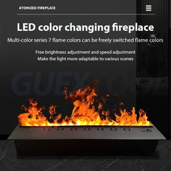 Mute Water Mist Electric Decorative Fireplace Humidifier Power 3D Flame Steam Fireplace Modern Remote Control Electric Fireplace