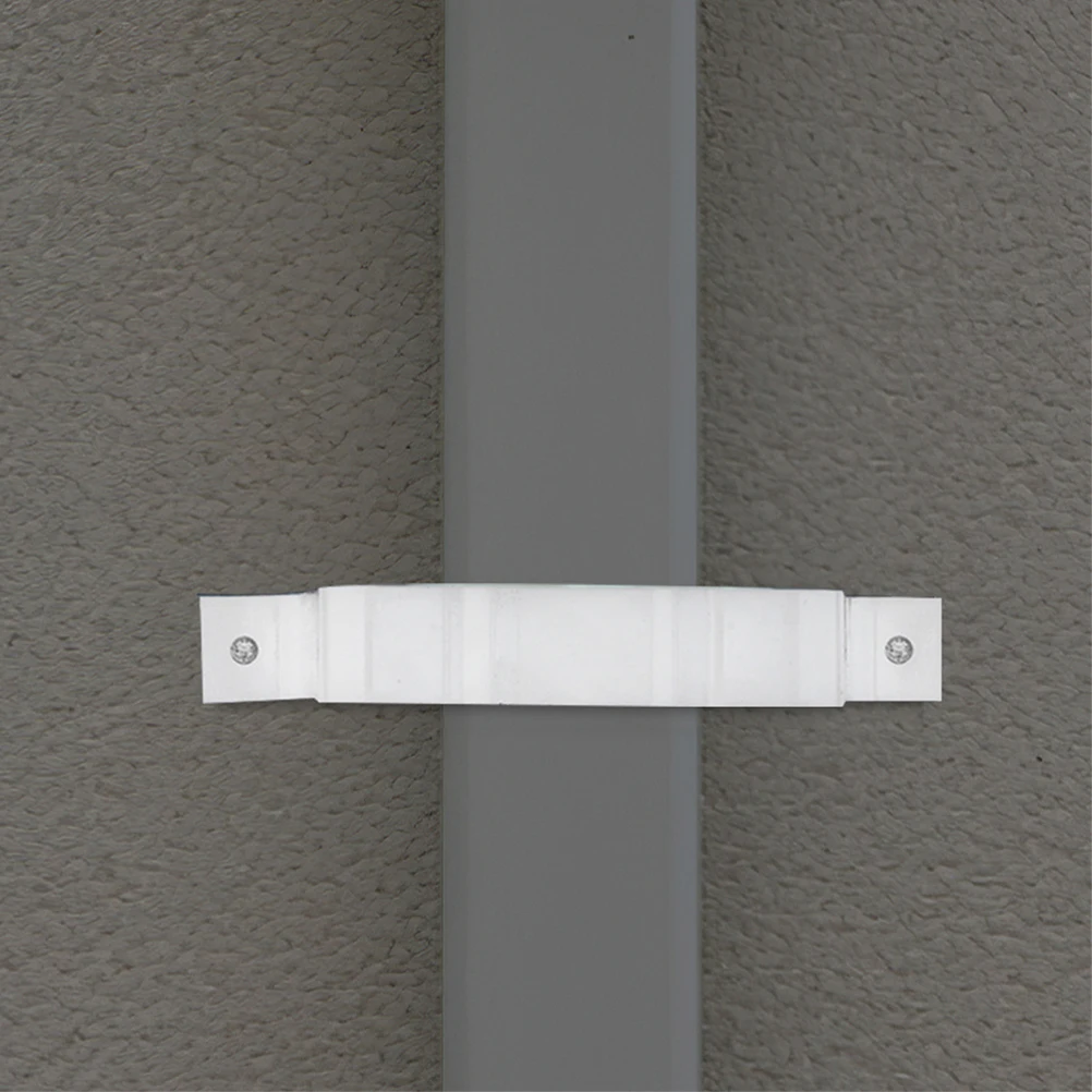 

2pcs Aluminum Alloy Adapter Drainage Connector Fit Multiple Sizes Easy Install Locator Secure Stable White Rain Gutter Parts