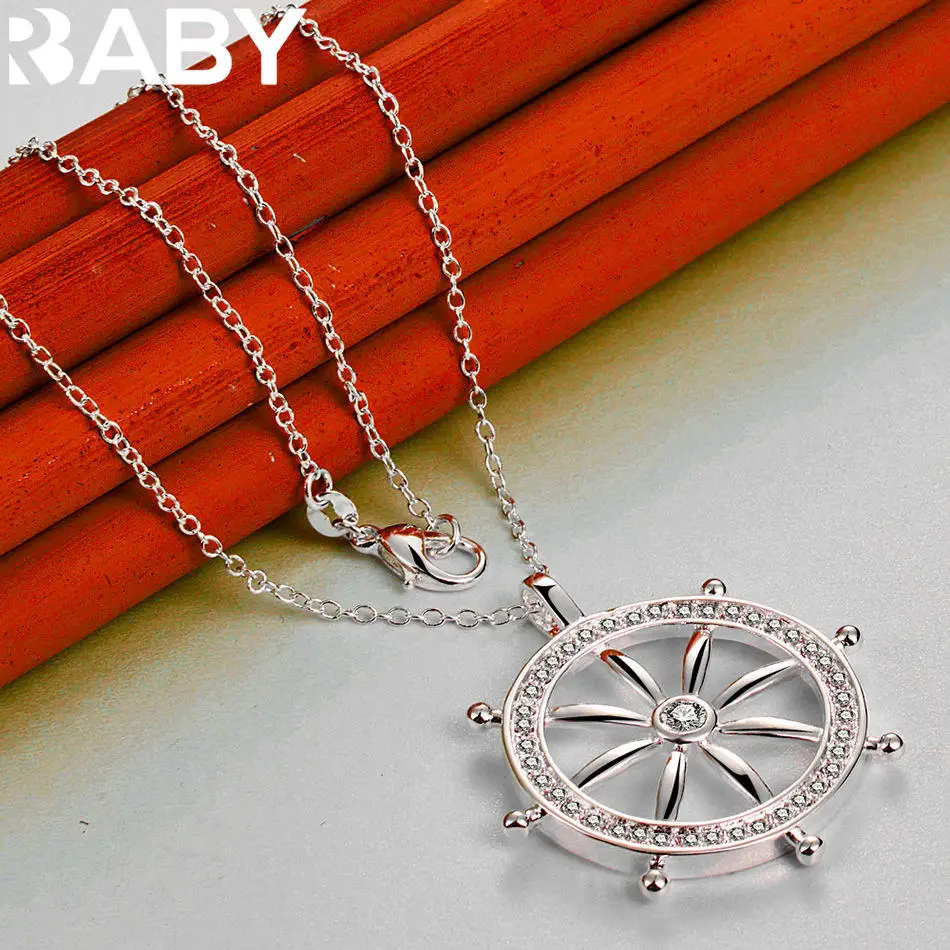 URBABY 40-75cm 925 스털링 실버 디자인 펜던트 목걸이 여성용 남성용 매력 트렌드 생일 선물 패션 파티 고급 보석