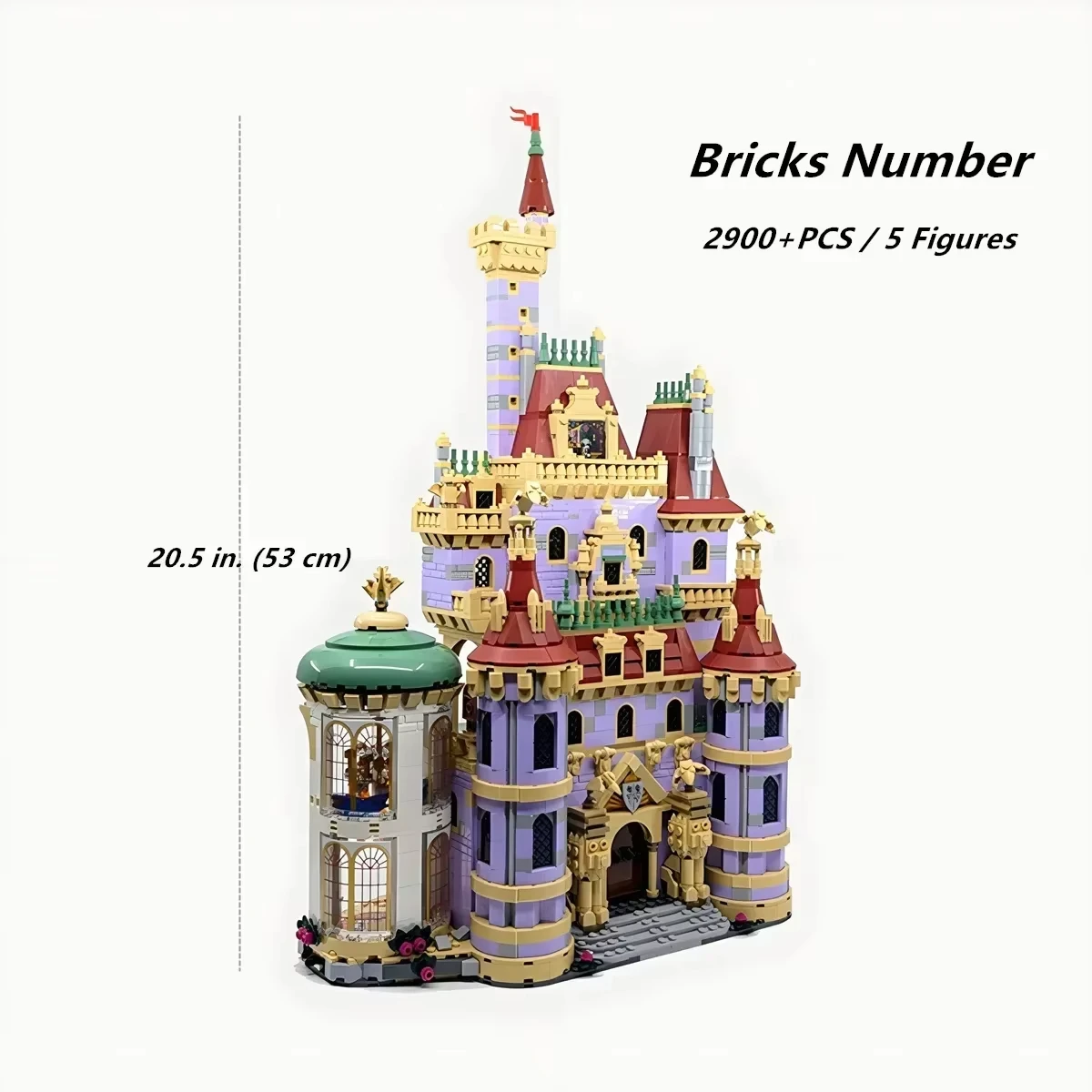 

NEW 2916pcs Beauty and the Beast Castle Romantic 43263 Model , Educational Building Blocks, Valentine's Day Birthday Gifts