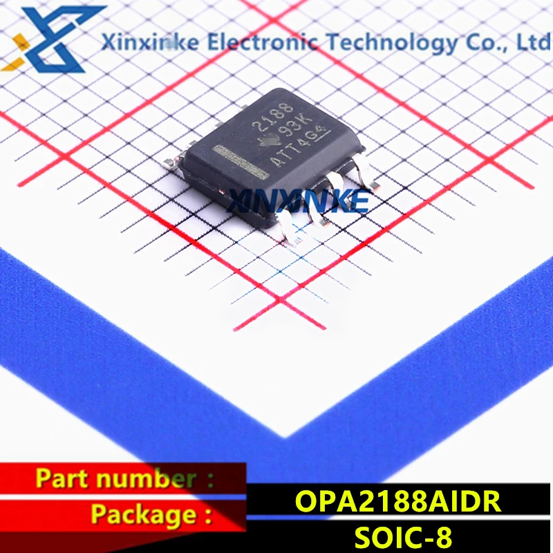 

5PCS OPA2188AIDR 2188 OPA1602AIDR O1602A SOIC-8 Precision Amplifiers LOW NOISE,RRO,36V ZERO-DRIFT OP AMP Amplifier ICs