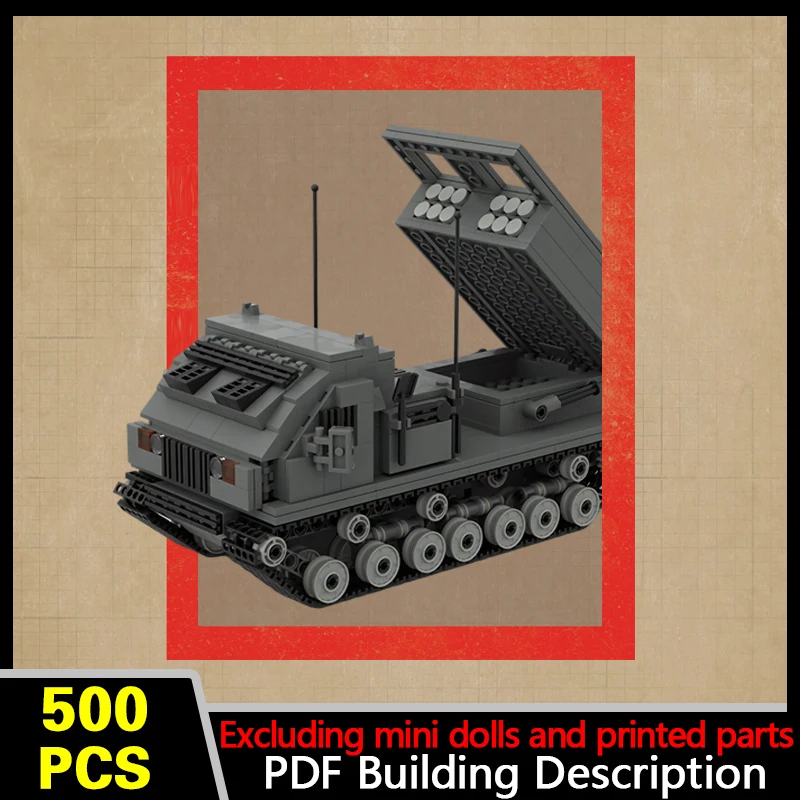 Multiple Launch Rocket System Model MOC Building Bricks War Equipment Modular Technology Gift Holiday Assemble Children Toy Suit