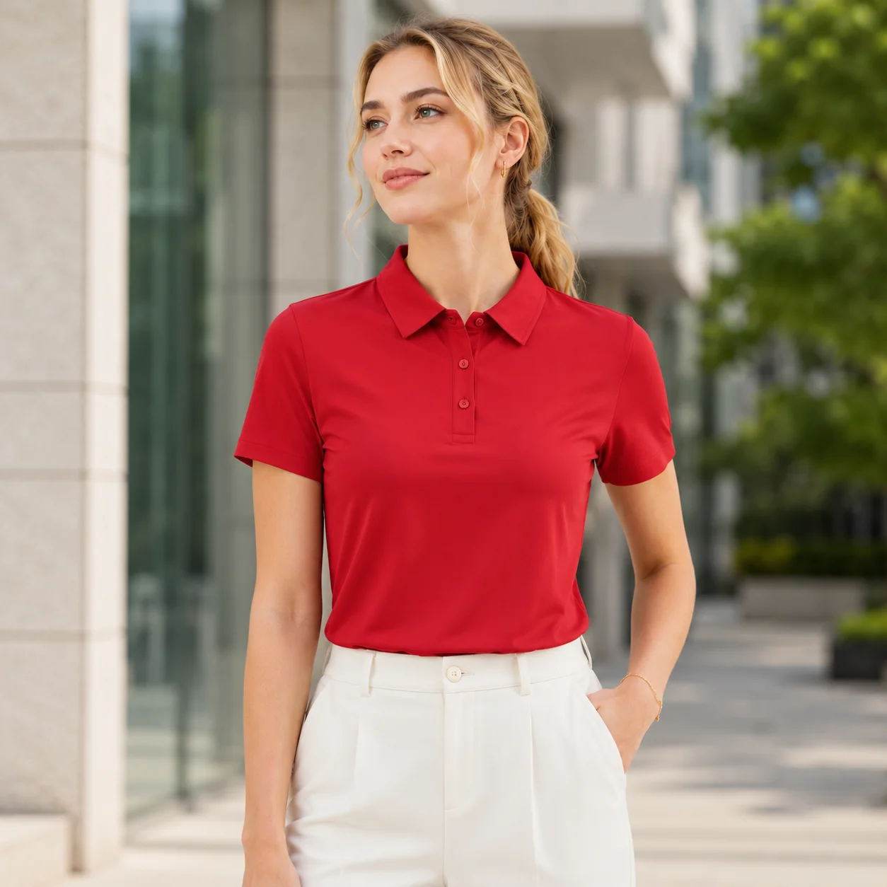 Women Ice Silk Polo Shirt Short Sleeve Summer Breathable Quick Dry Solid Color Casual Office Lady Top Turn Down Collar Plus Size