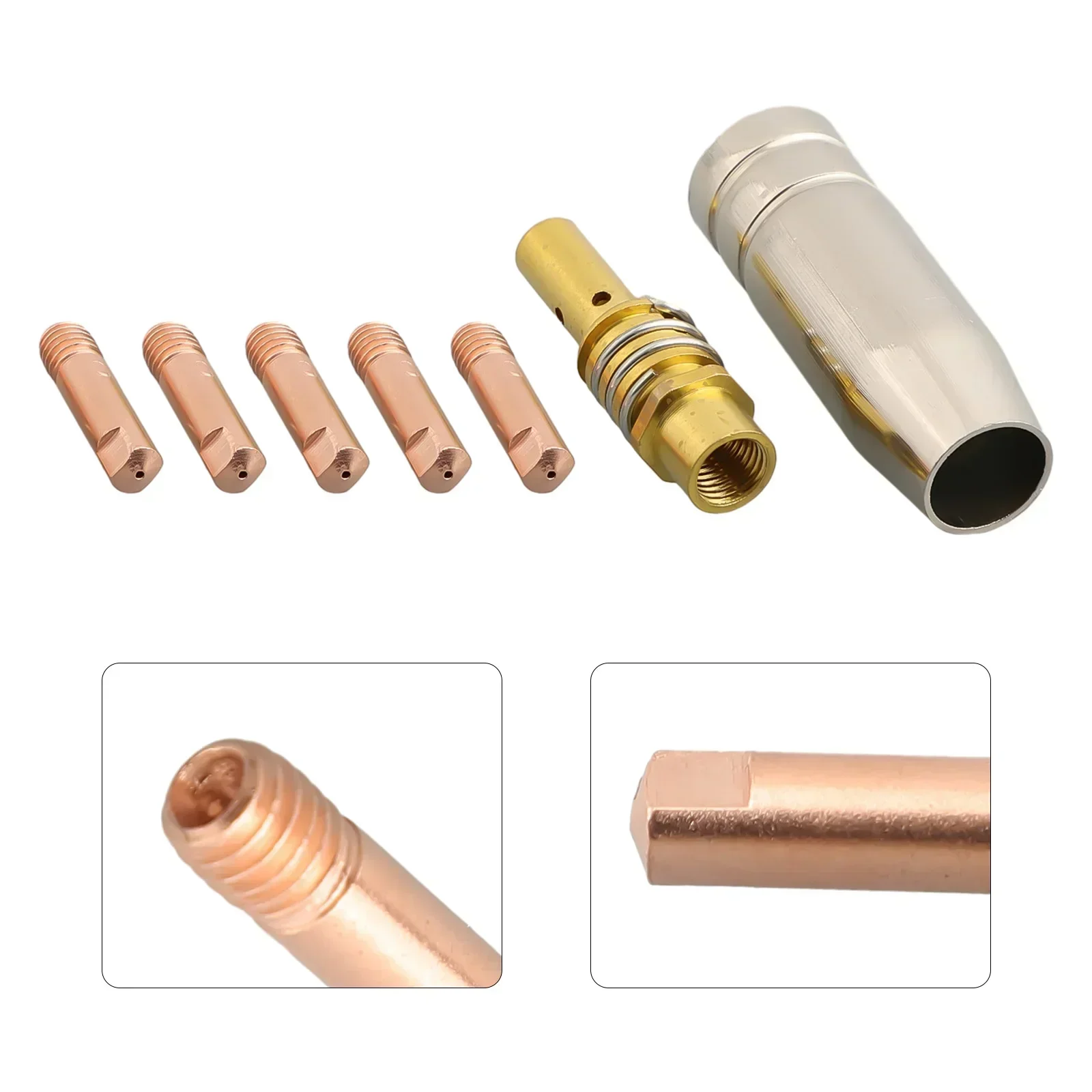 Boquilla protectora de soldadura MIG, soporte de punta, Kit conductor MB15, 15AK, 0,6mm-1,2mm, para Mitech Chiry, UNT Krpton