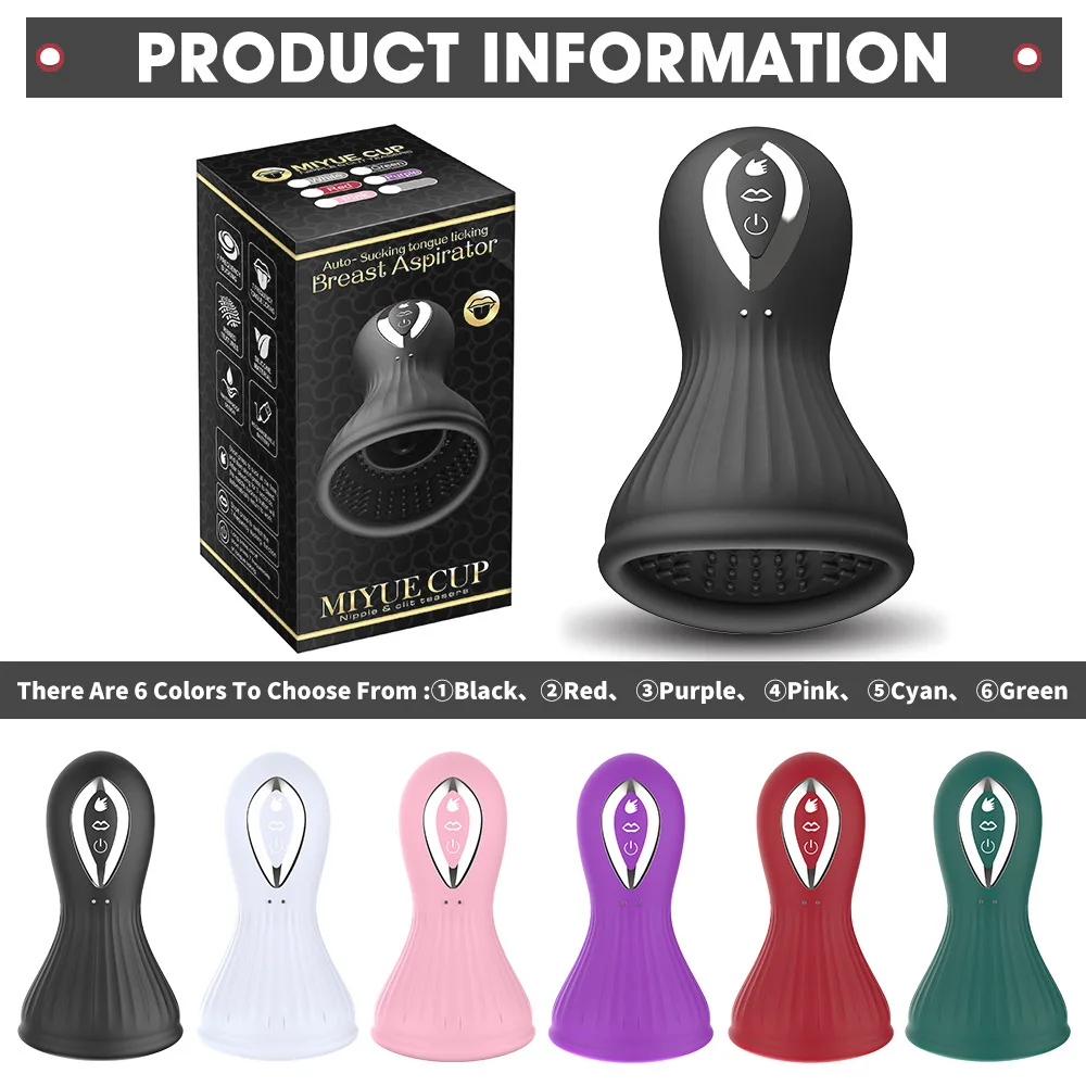 Nipple Licking Breast Sucking Sex Toys Vacuum Pump Nipple Clit Stimulator Tongue Licking Vibrator Massager Adult Toys For Women