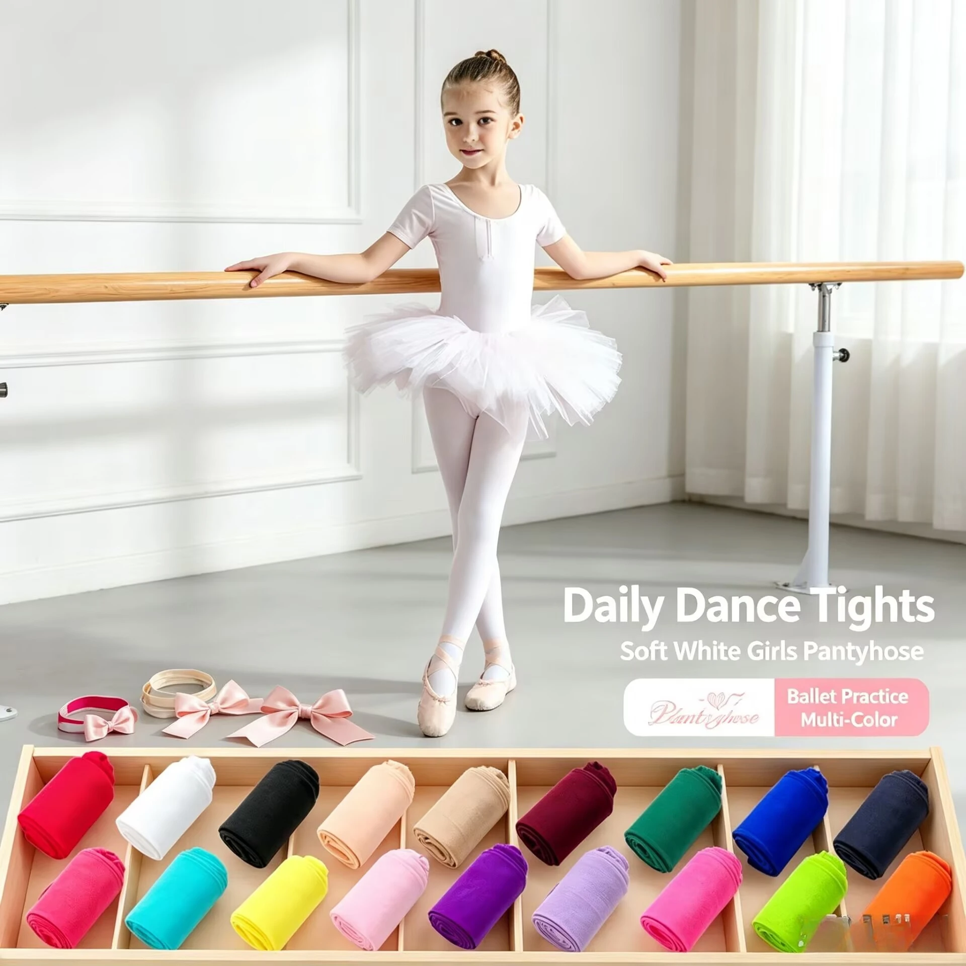 Kids Pantyhose Solid White Ballet Children Girls Candy Color Velvet Stockings Sock Dance Tights For Pants For Baby Girl Leggings