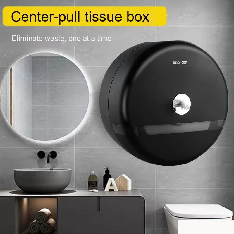 Smart commercial eco-friendly large roll toilet paper sheet extraction plastic space-saving hotel amenities