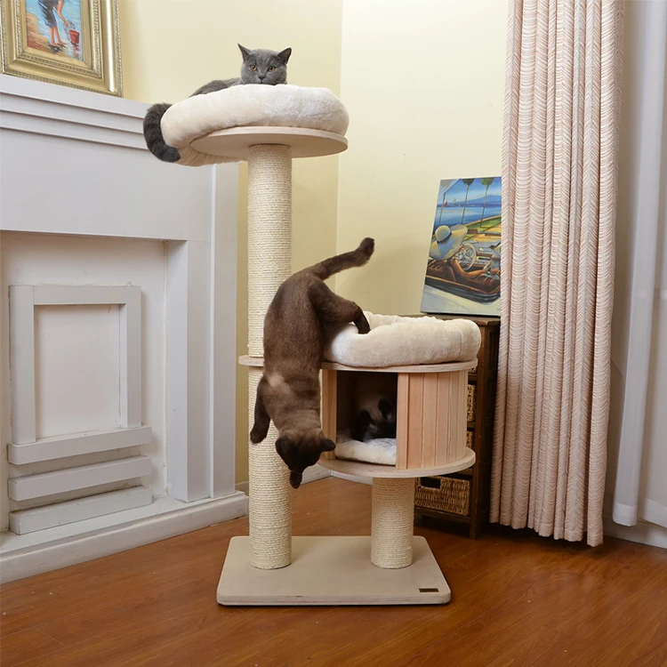 Sturdy xxl cat tree bamboo house for cat