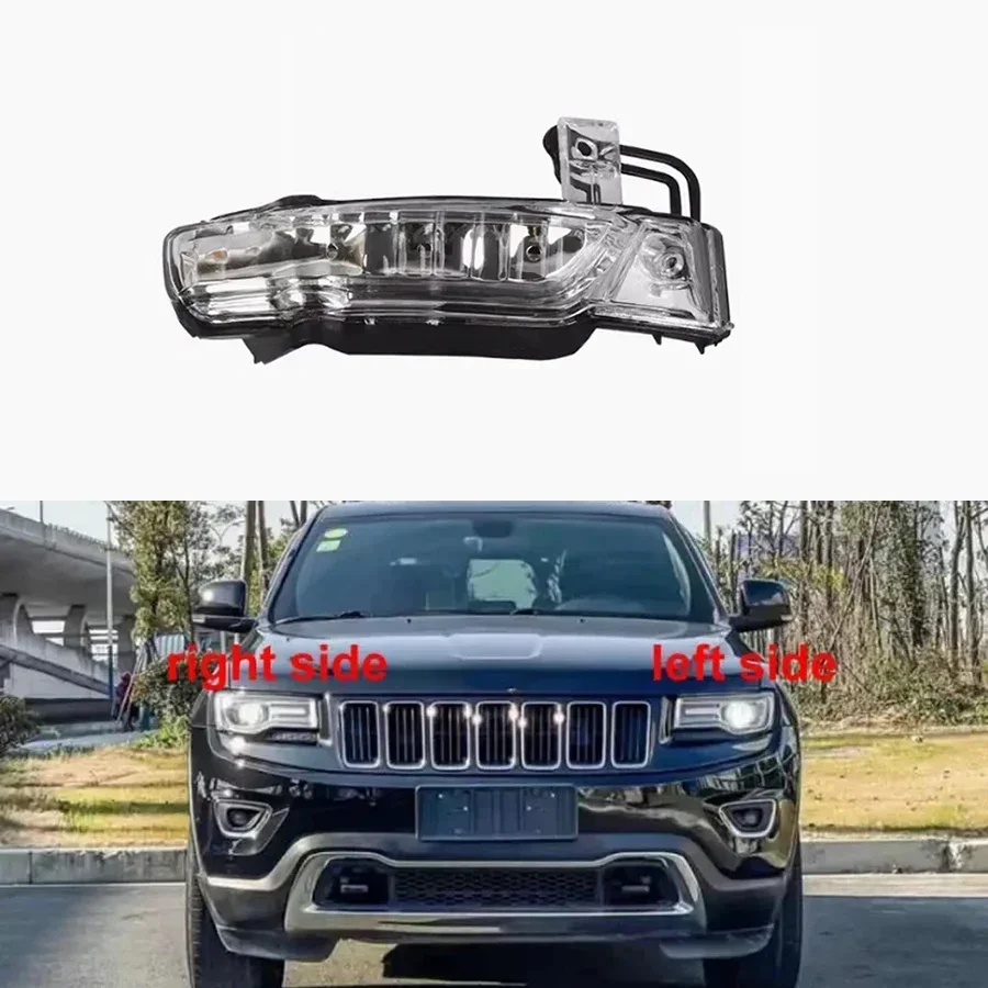 For JEEP Grand Cherokee 2014-2021 Car Door Rearview Side Mirror Turn Signal Light Indicator Flasher Blinker Lamp Shell