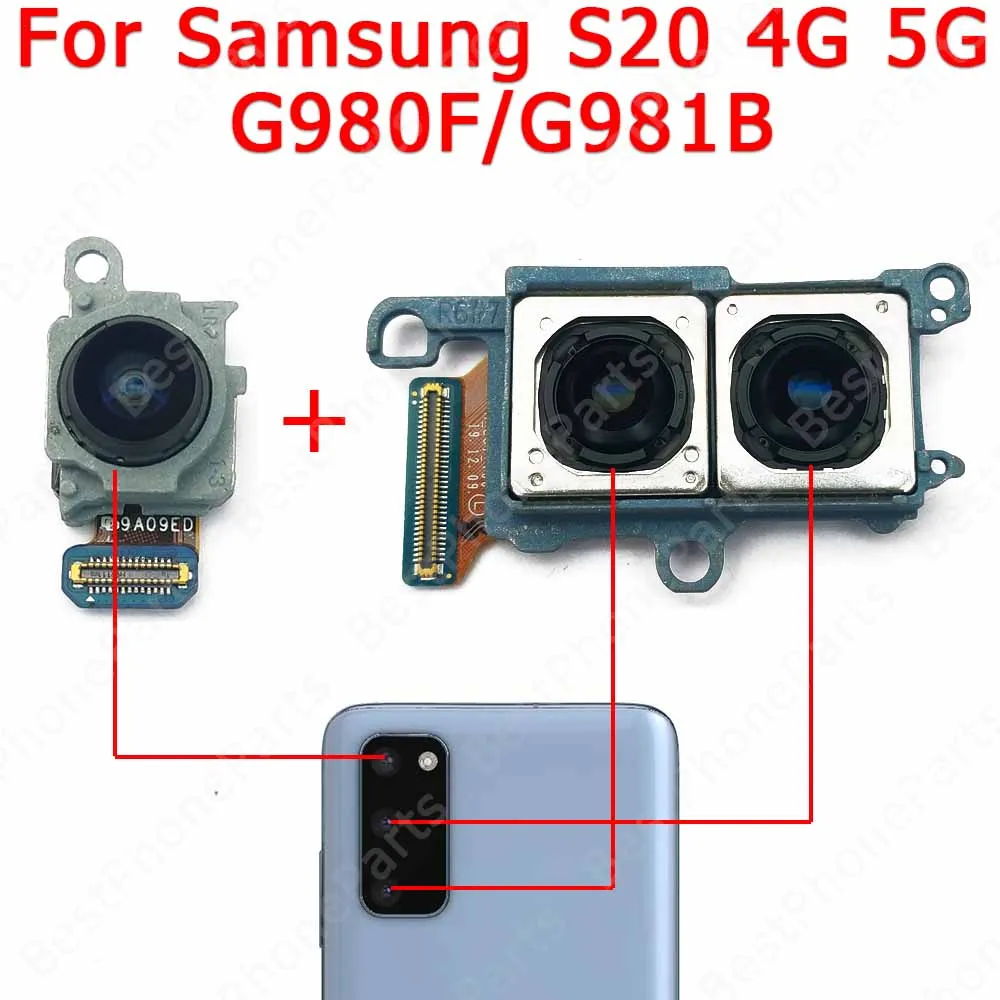 Rear Back Camera For Samsung Galaxy S20 Ultra S20+ Plus 5G Camera Module Replacement Backside View Repair Spare Parts