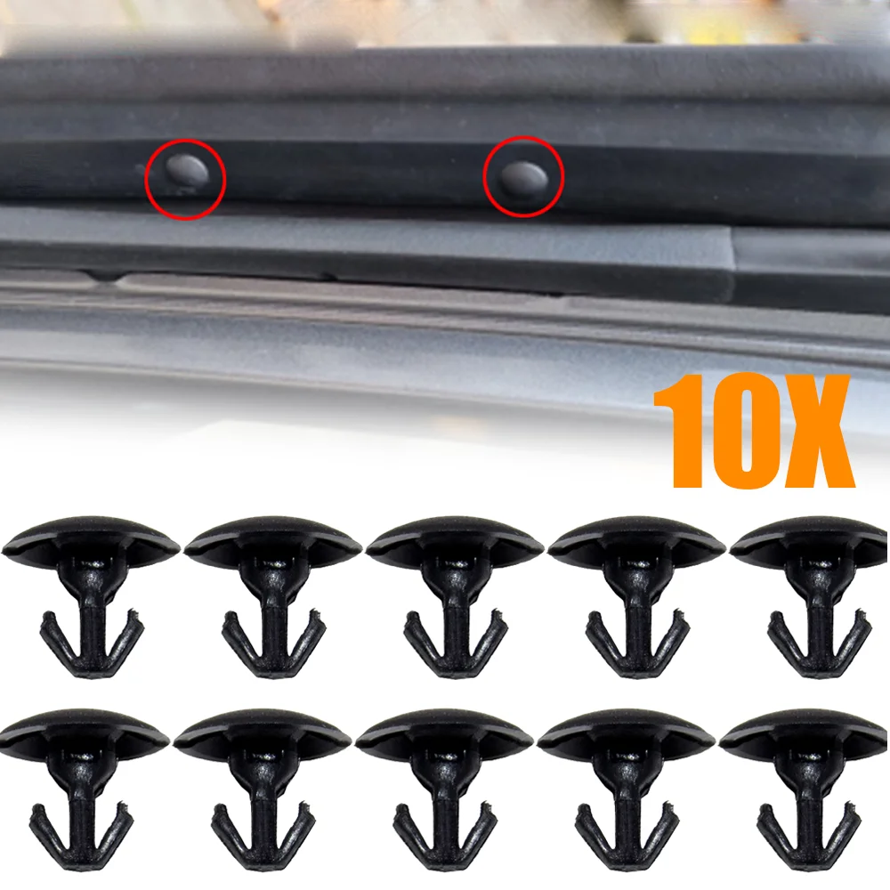 10Pcs Car Door Rubber Seal Trim Weatherstrip Retainer Rivet Clip For Nissan Qashqai X-trail Dualis Rogue Sport 2013 - 2023 New