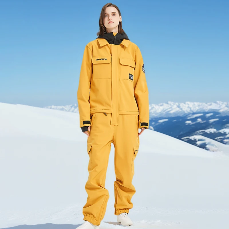 جديد الشتاء قطعة واحدة بدلة التزلج الرجال يندبروف مقاوم للماء الدافئة تنفس الثلوج ملابس النساء في الهواء الطلق ملابس رياضية غير رسمية للتزلج #5