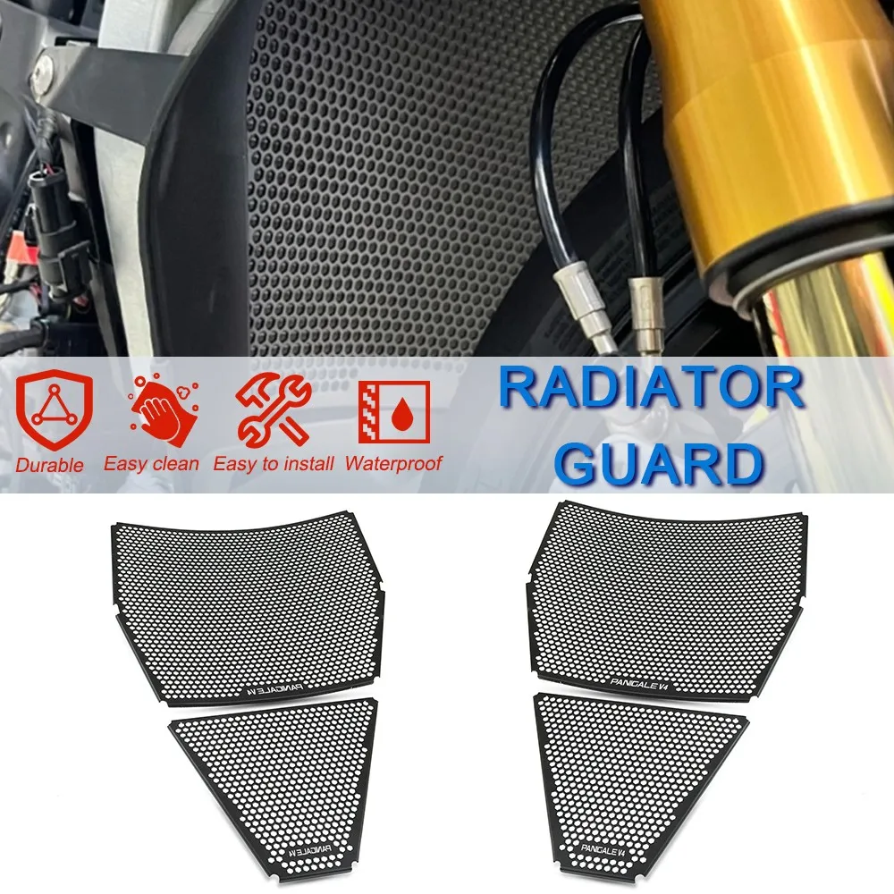 

For Ducati Panigale V4 S Panigale V4 R 2018+ 2020 Motorcycle Radiator Oil Cooler Guard Grille Grill Protector Cover Panigale V4