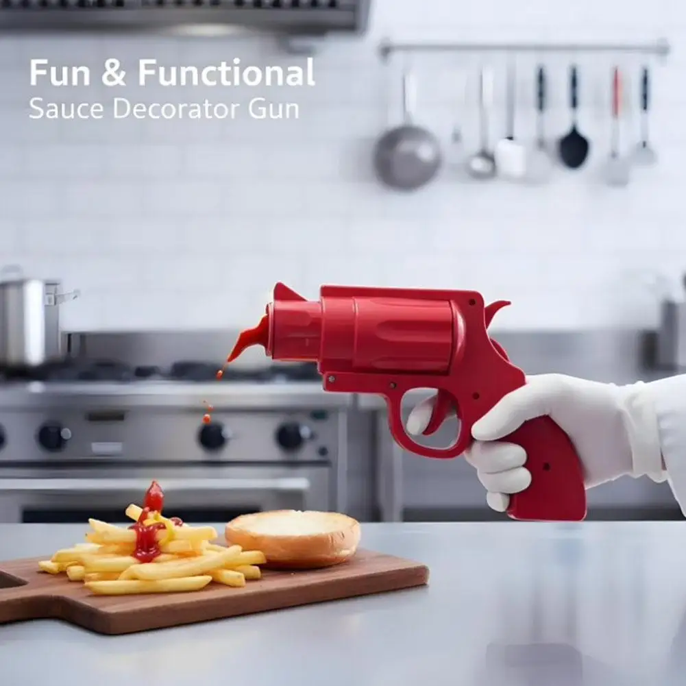 Creative Kitchen Gun Seasoning Bottle  Plastic Sauce Bottle Condiment Dispenser Squeeze Sauce Bottle Cooking Baking Tools - view 2