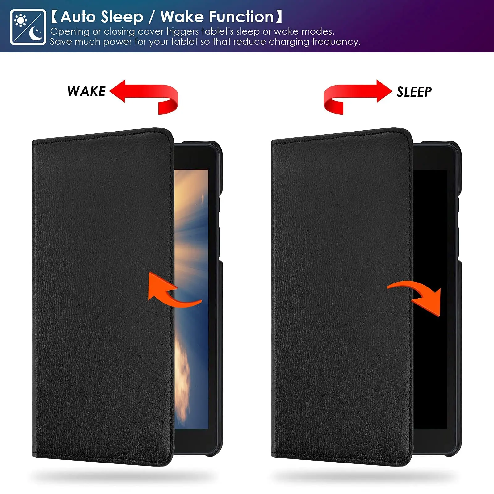 Case for Samsung Galaxy Tab A 8.0 2019 (SM-T290/T295/T297) 8 inch Protective Cover with 360° Rotating Slim Leather Case