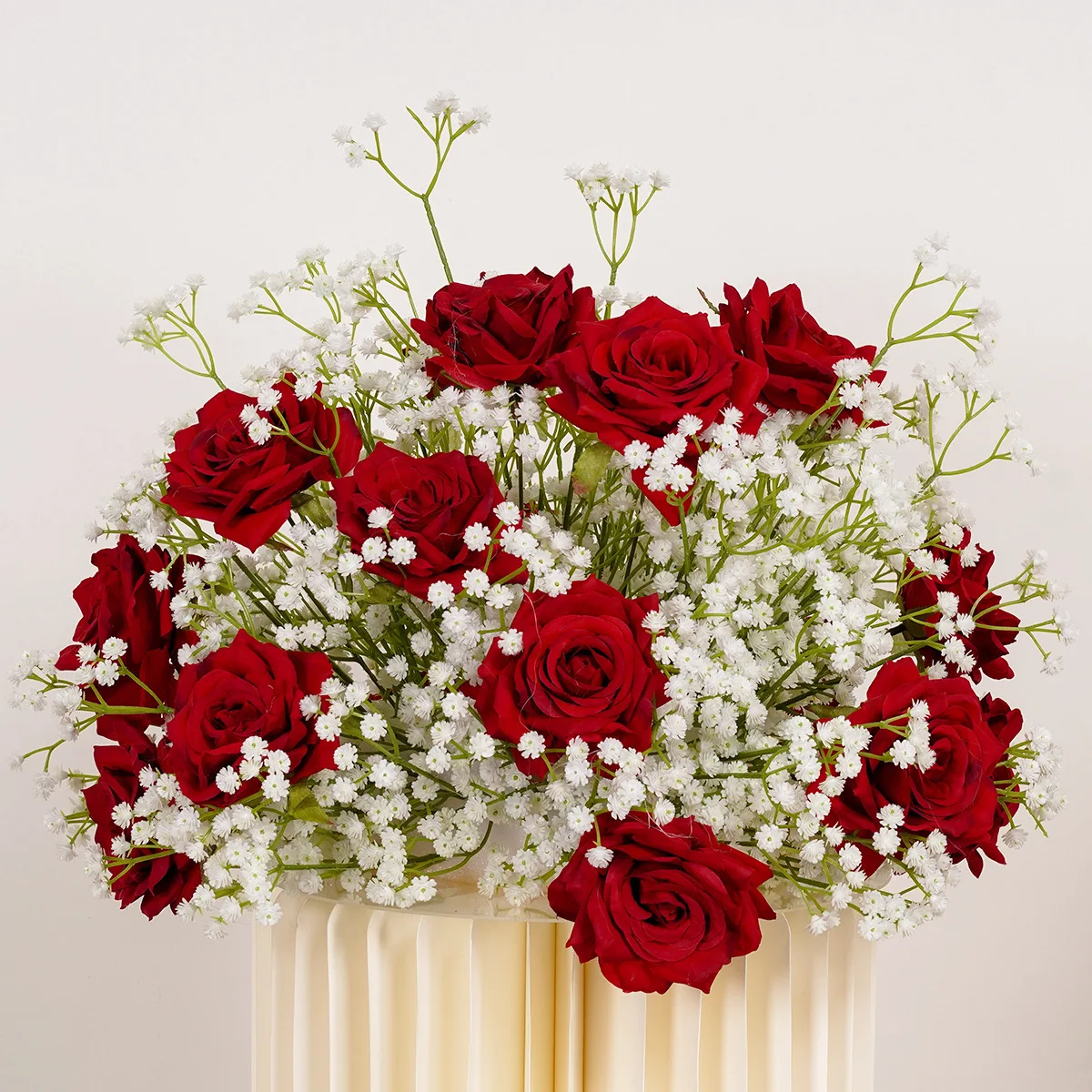 

Wedding stage arrangement simulated flower dining table living room exhibition hall decoration fake flower ball flower table