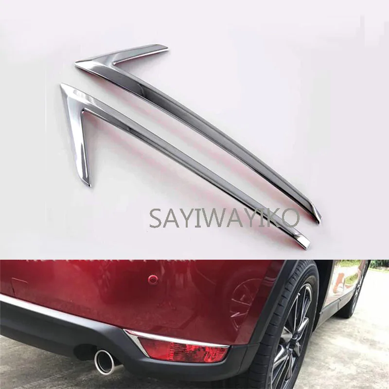 

car styling For Mazda CX-5 CX5 KF 2017 2018 2019 2020 ABS Chrome Car Rear Fog Light Cover Trim Tail Foglight Lamp Frame Sticker