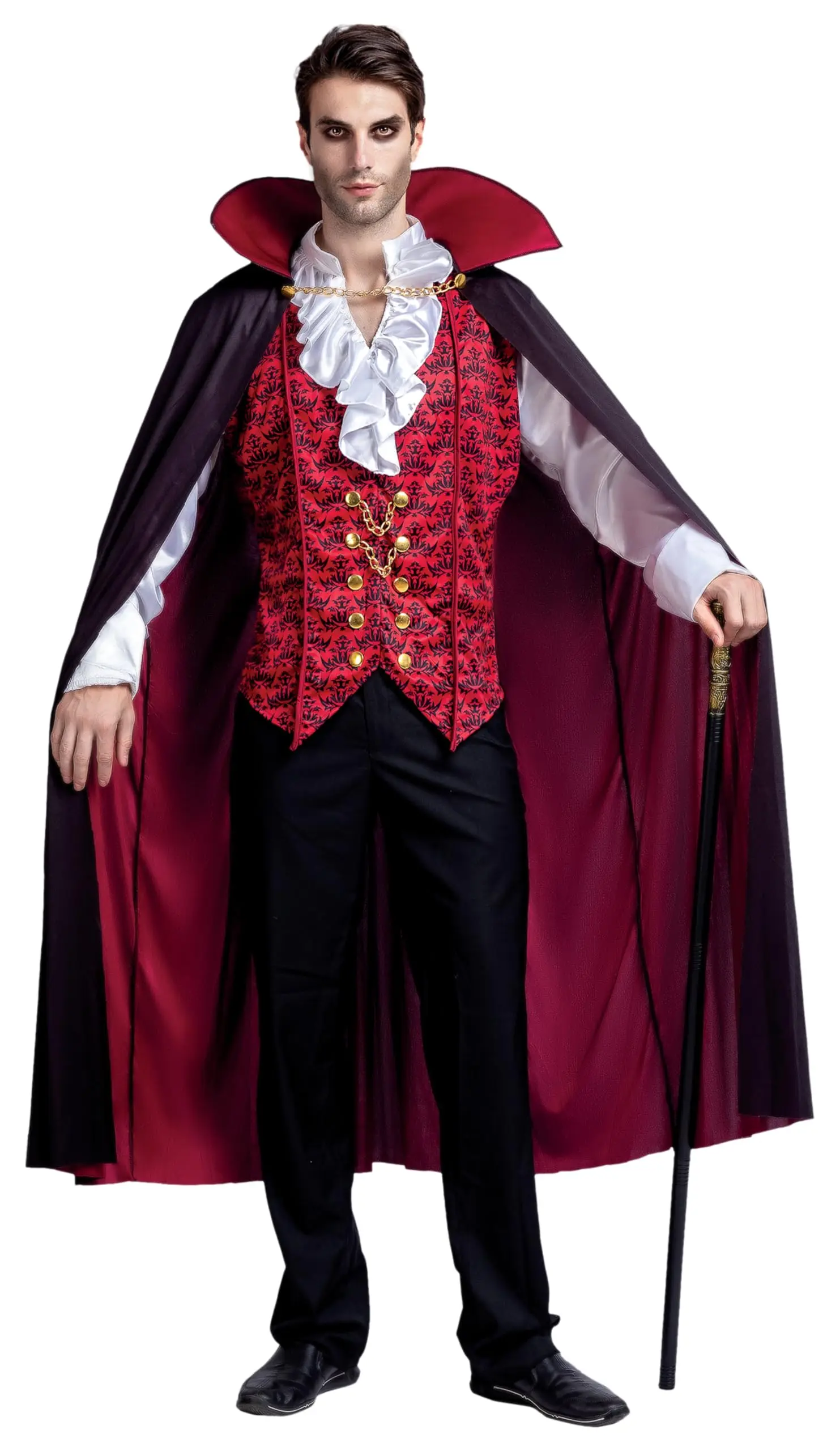 Spooktacular Creations Halloween Men Vampire Costume,Halloween Men's Vampire Cape, Dracula Costume