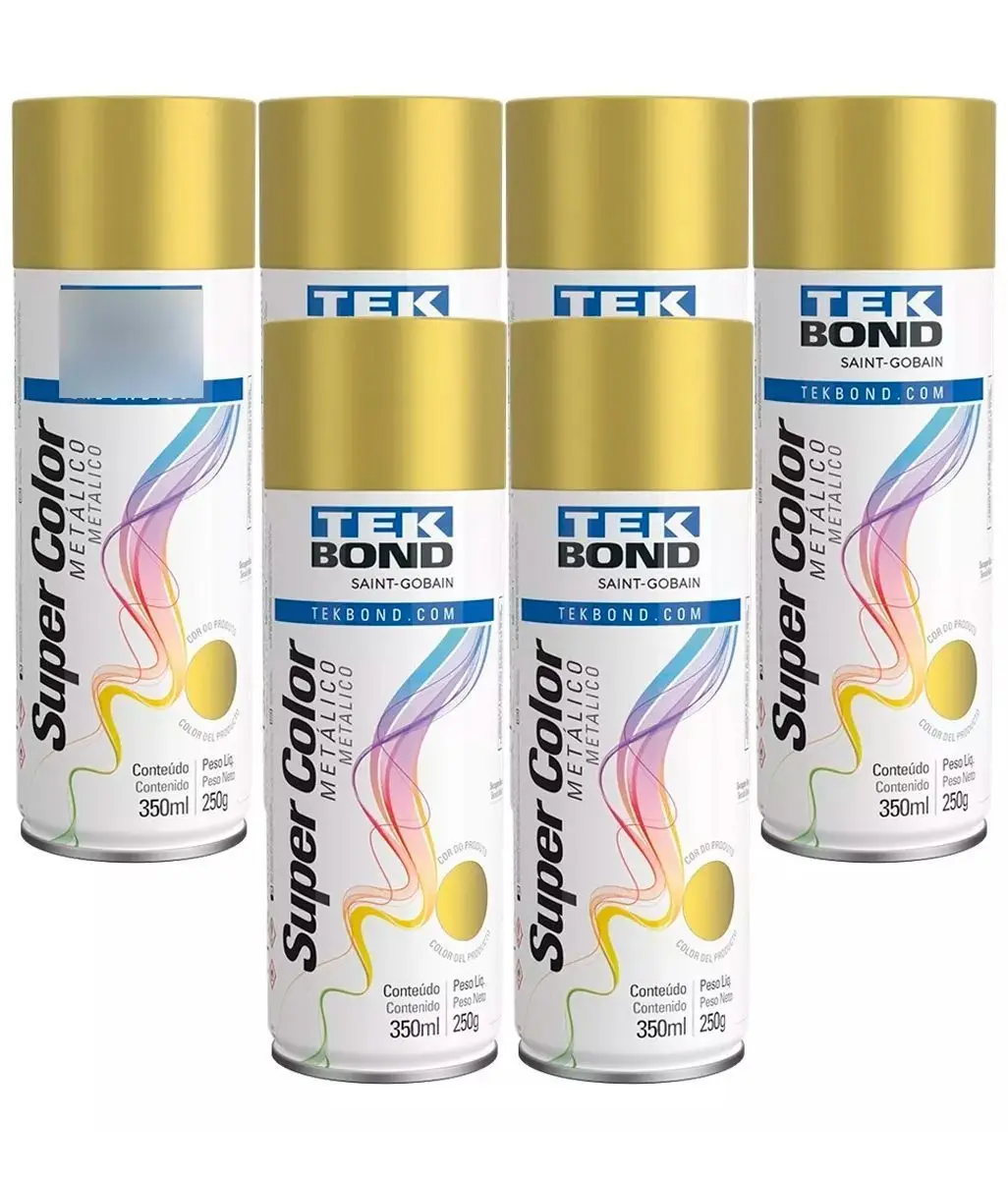 Kit 6 Units Metal Spray Paint 350ml Tekbond