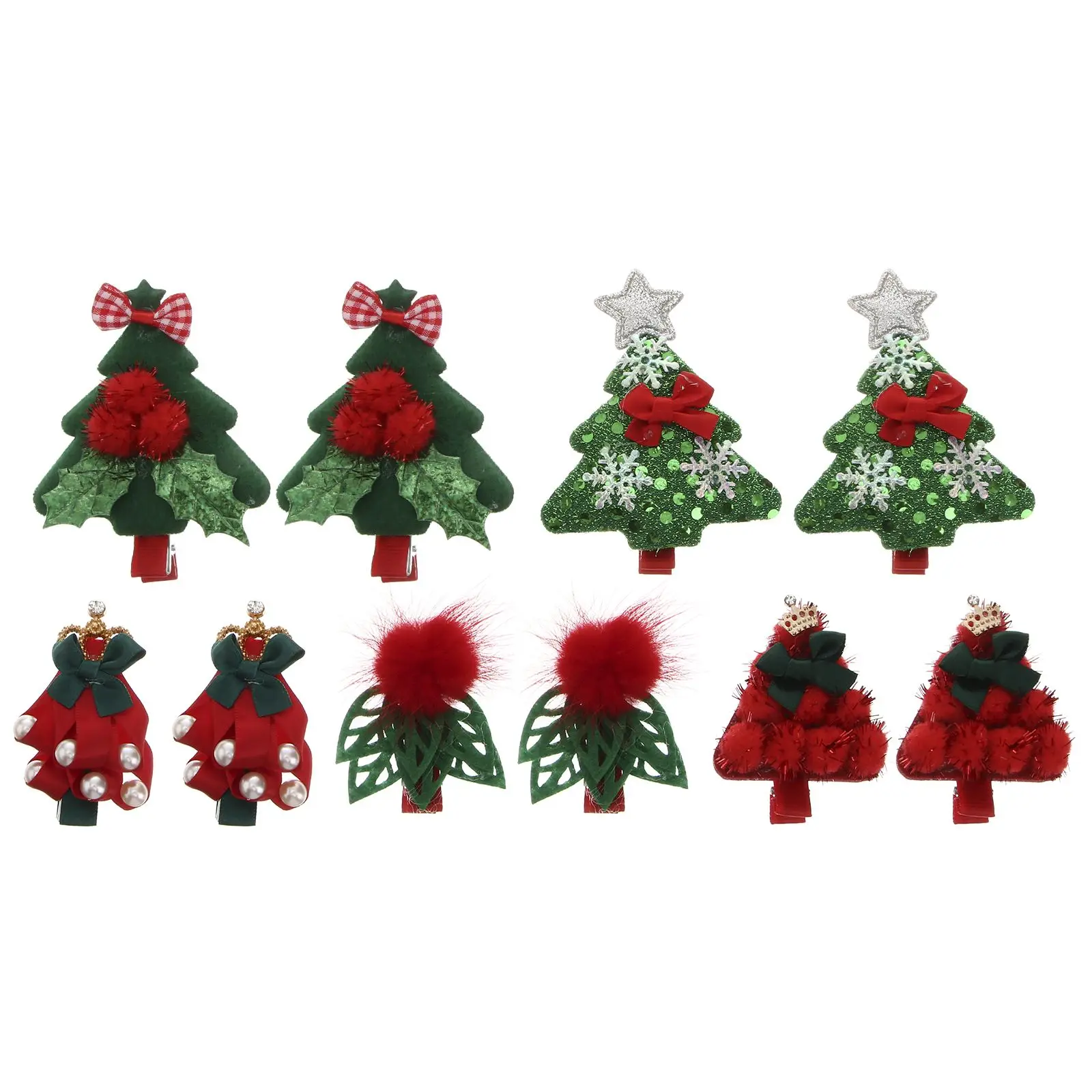 

10 Pcs Headdress Christmas Hair Pins Hair Accessories for Girls Durable Kids Party Favor Holiday Daily Wear Hairpins