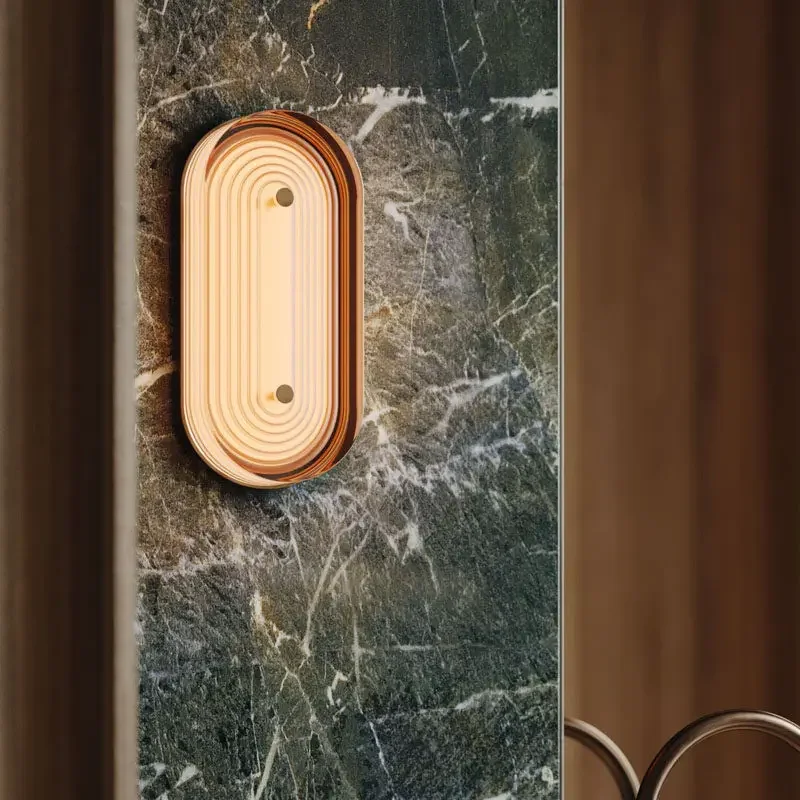 Simplicity Nordic Acrylic Round Shaped Sconces LED Wall Lamps Indoor Art Lustre Lights for Bedroom Home Decoration Chandeliers