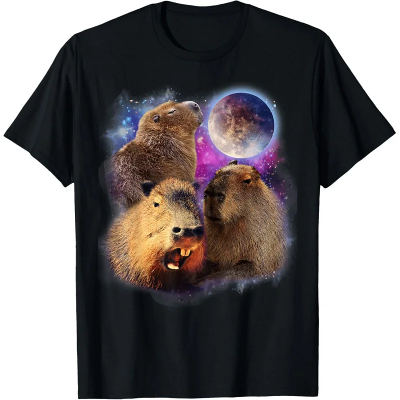 

3 Capybara Moon Stuffed Animal For Men, Women, Kids T-Shirt