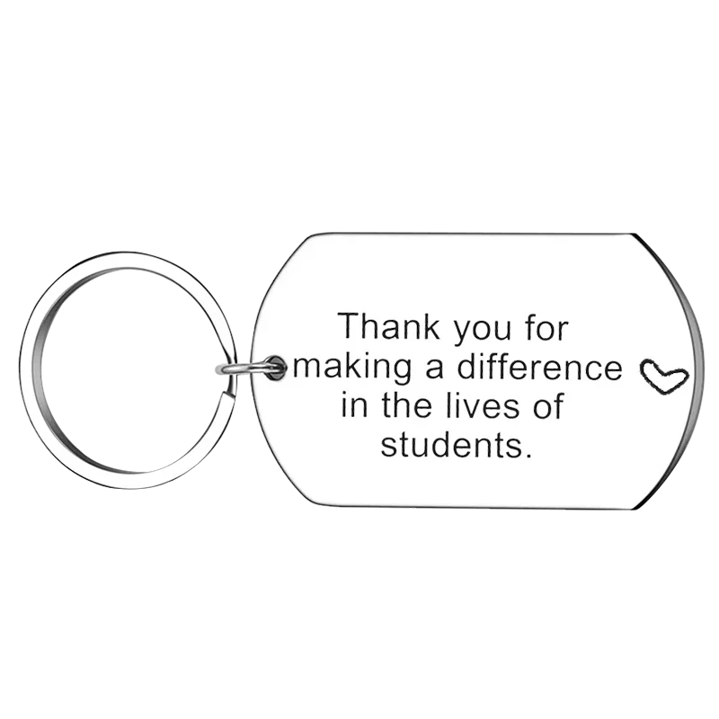 Charm Teacher Appreciation Gift Keychain Pendant Thank You Gifts for Teachers Key Chains Thank You for Making a Difference