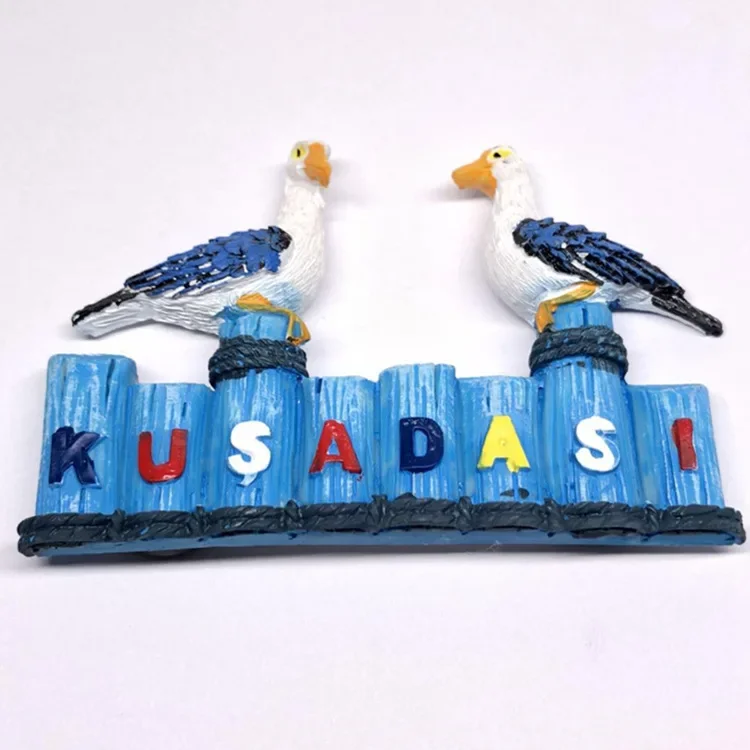 Fridge Magnets Souvenir Santorini Greece Refrigerator Paste Kusadasi Turkey Monaco 3d Resin Message Stickers Cute Magnets Gift
