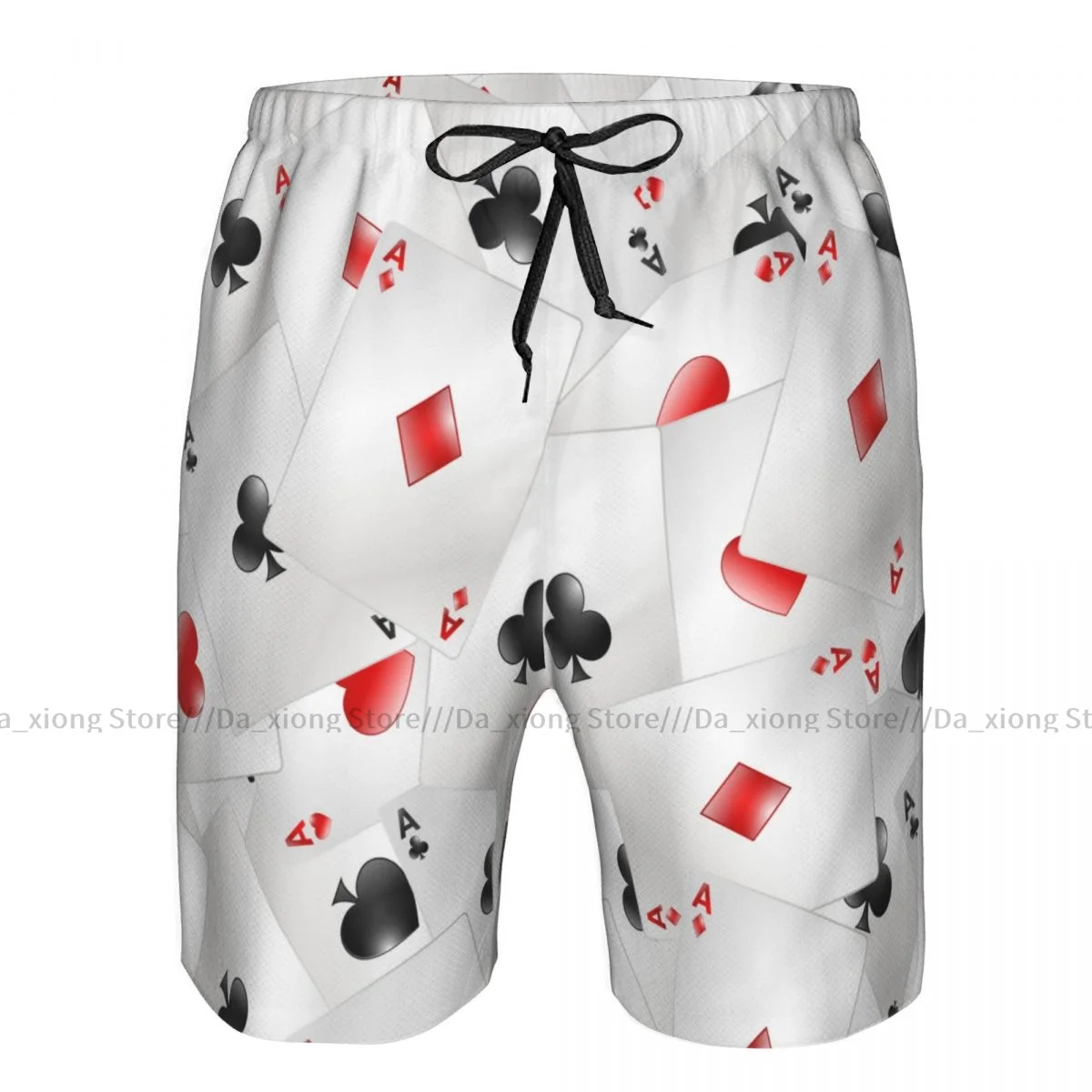 Man Swimwear Poker Aces Pattern Swim Shorts Trunks Beach Board Shorts Swimming Swimsuits